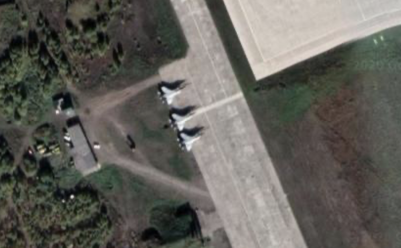 three MiG 31s (Google Maps)